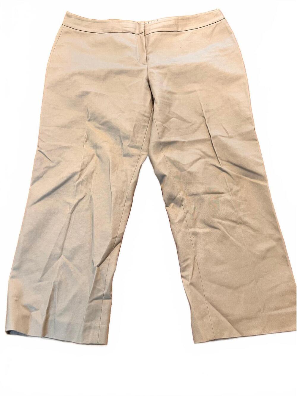 Tahari Beige Cropped Dress Pants Size 10